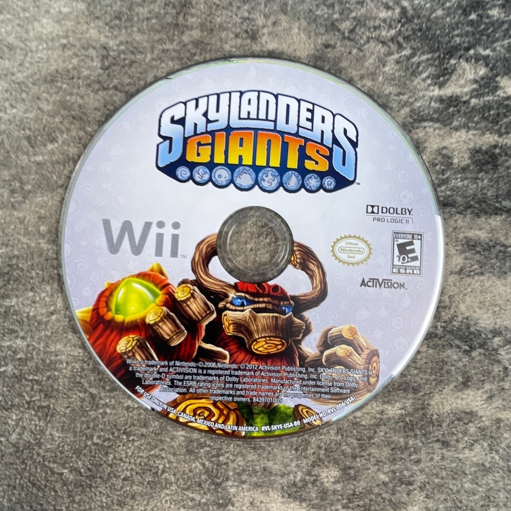 Skylanders Giants Nintendo Wii Game Disc Only Authentic Activision